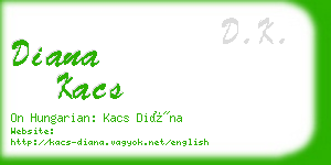 diana kacs business card